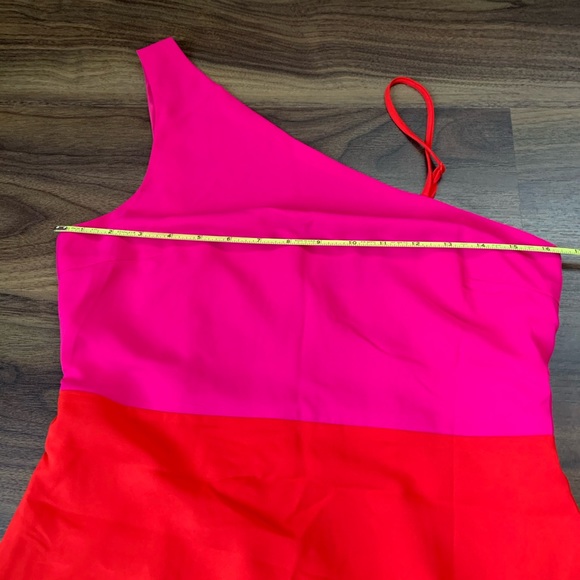 Sugar Lips Pink Red Asymmetrical Dress size M - Picture 9 of 10